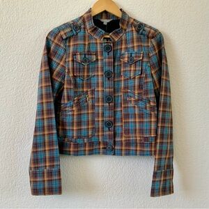 Nordstrom, Rubbish, Lightweight, Plaid Jacket, Sz L Juniors